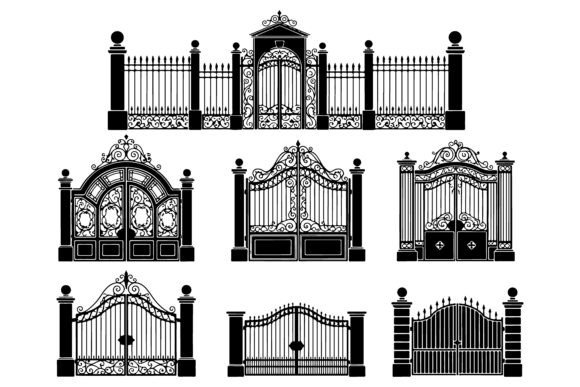 Download Ornate Wrought Iron Gates with Decorativ - Ornate Collection