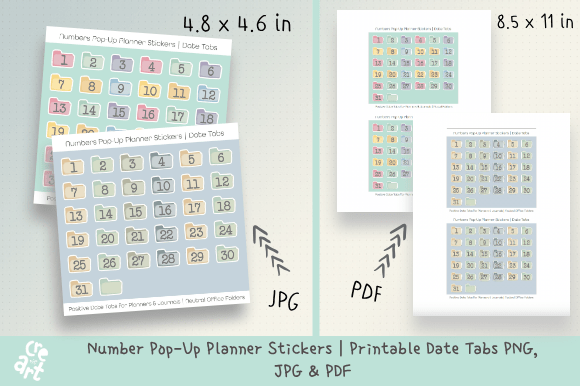 Download Number Pop-Up Planner Stickers - Planner stickers Collection