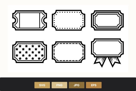 Download Ornate Ticket Label Frame Vector Icons - Ornate Collection